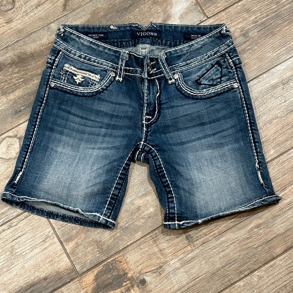 Vigoss The New York Short  Women’s Waist 25. Length 5  Embellished Bling/Stitch - Picture 1 of 6
